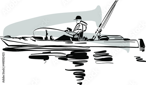 fisherman on the kayak