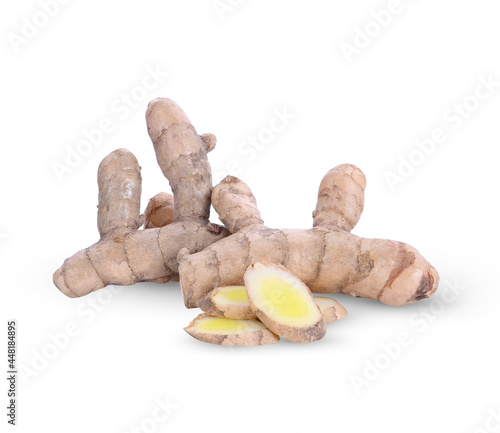 White Turmeric  isolated on white background photo