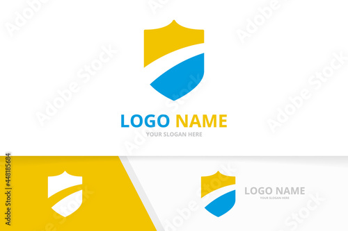 Free Download Simple shield logo template. Security logotype design. - GFXLoad