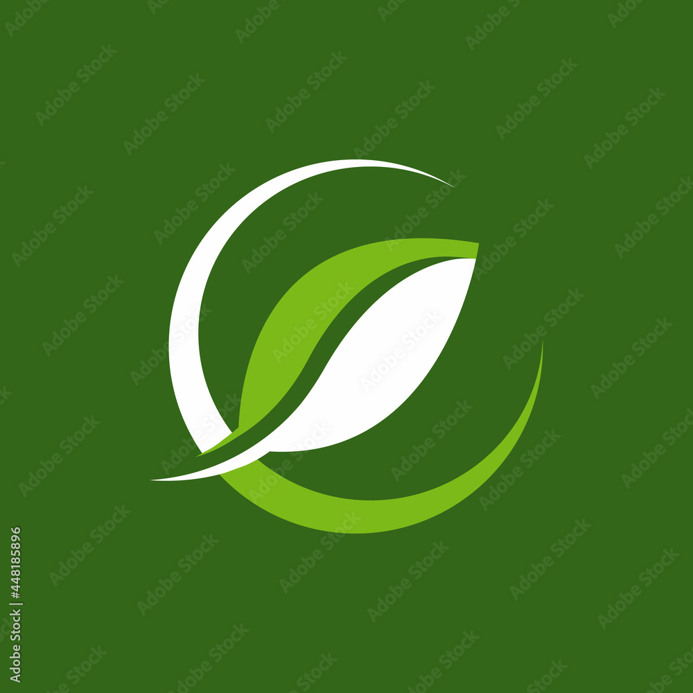 combination of letter C and eco friendly green leaf logo vector elements combination of letter C and eco friendly green leaf logo vector elements