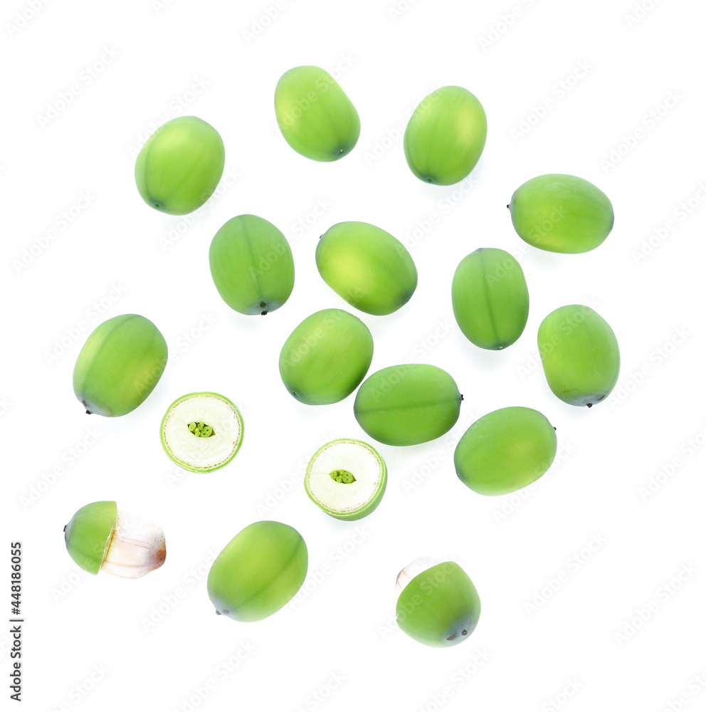 Lotus seed isolated on white background. Lotus seed isolated on white background.