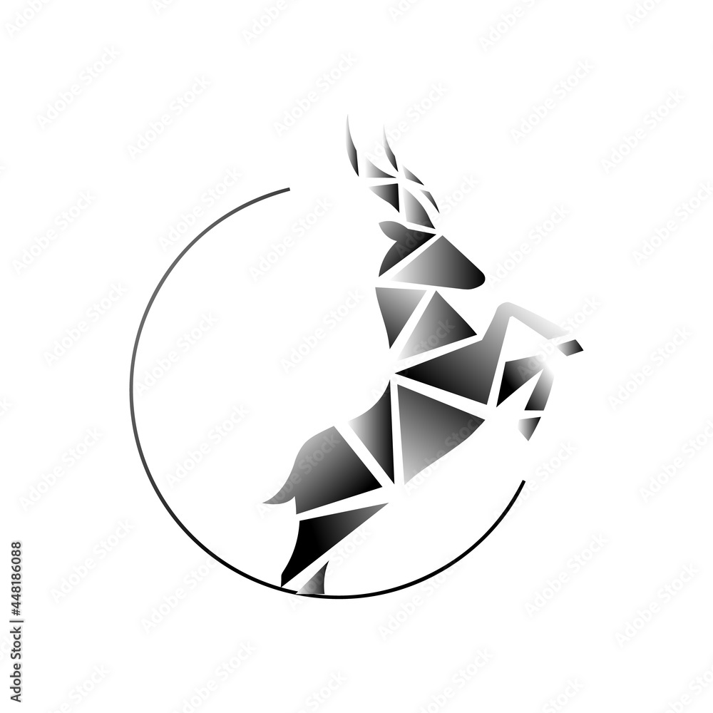 creative brand sign goat antelope deer bucks logo design vector illustration creative brand sign goat antelope deer bucks logo design vector illustration