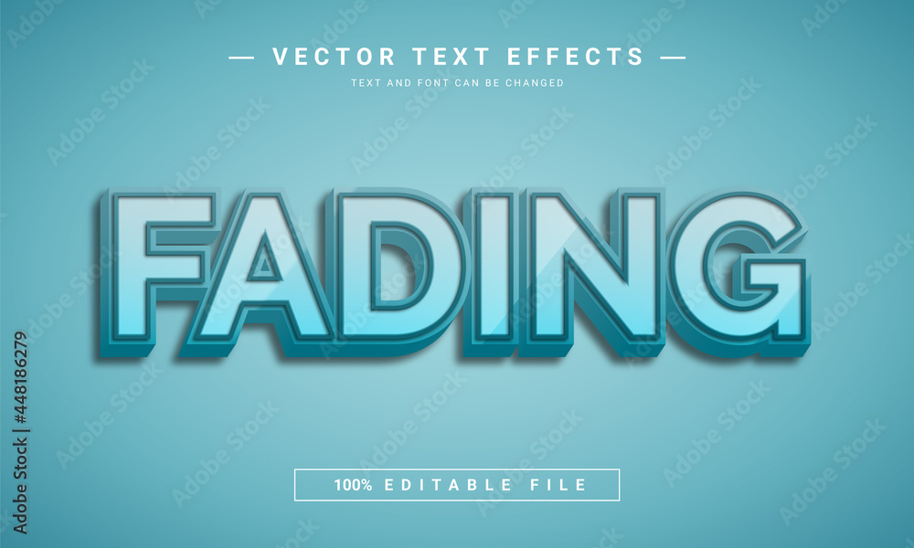 Fading text effect template use for product brand and business logo