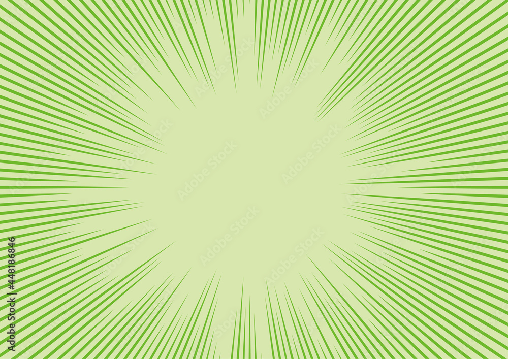 集中線 黄緑 背景 Stock Vector Adobe Stock