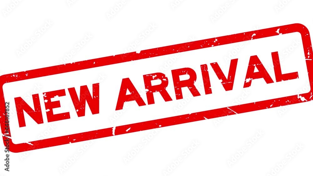 Grunge red new arrival word square rubber seal stamp zoon out from white background Grunge red new arrival word square rubber seal stamp zoon out from white background
