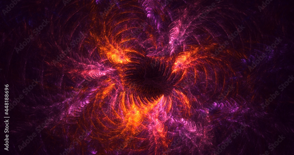 3D rendering abstract red fractal light background 3D rendering abstract red fractal light background