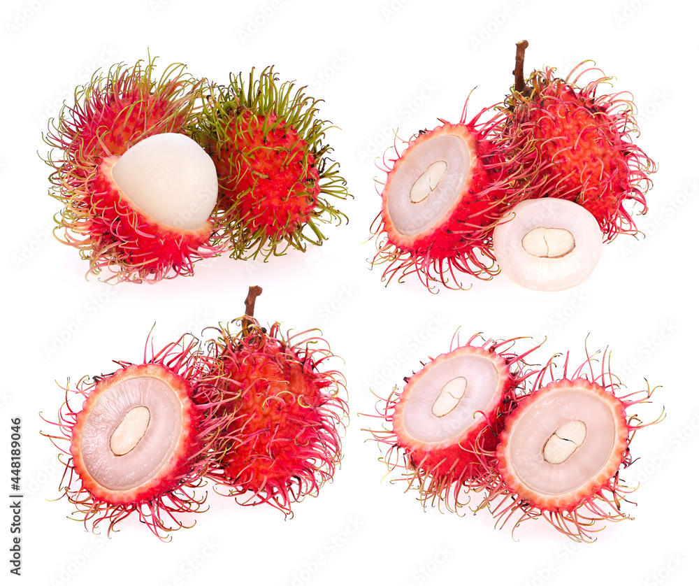 Fototapeta rambutan fruit isolated on white background