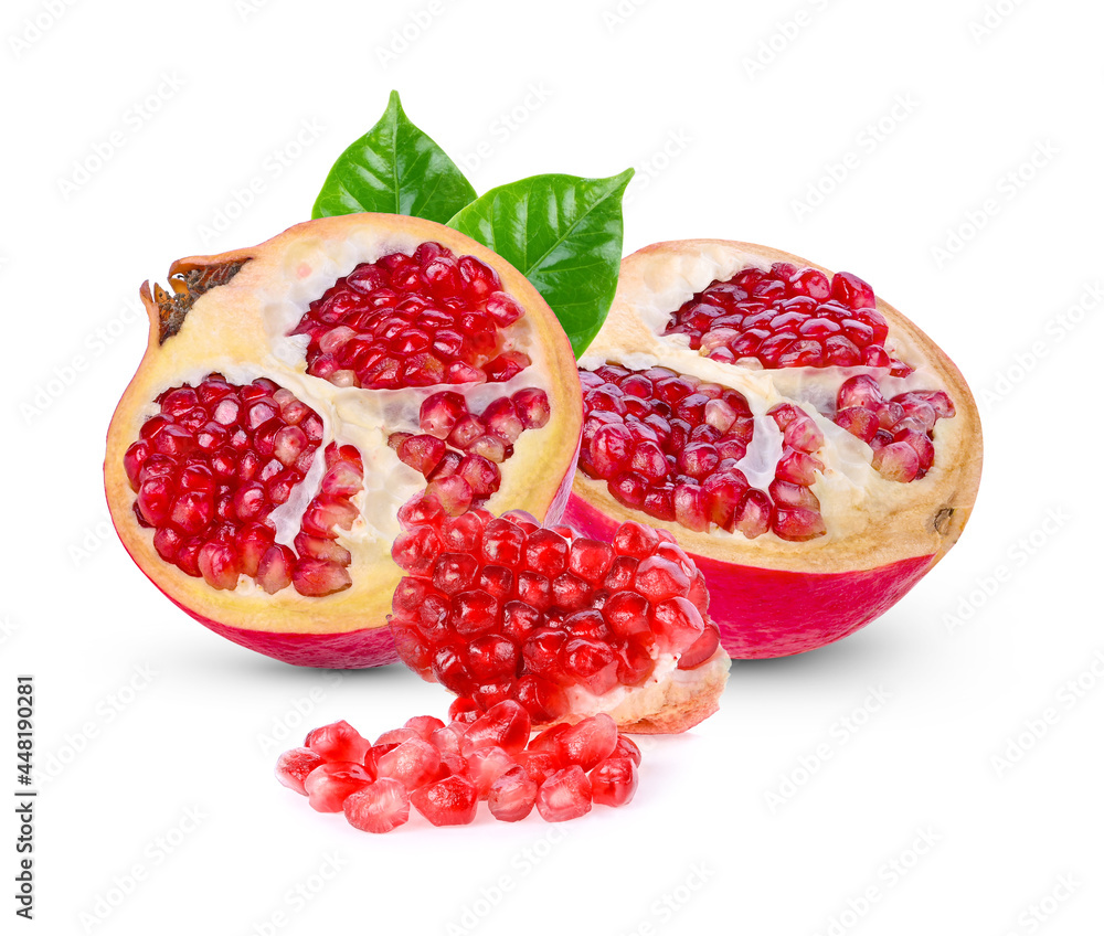 pomegranate fruit isolated on white background. pomegranate fruit isolated on white background.