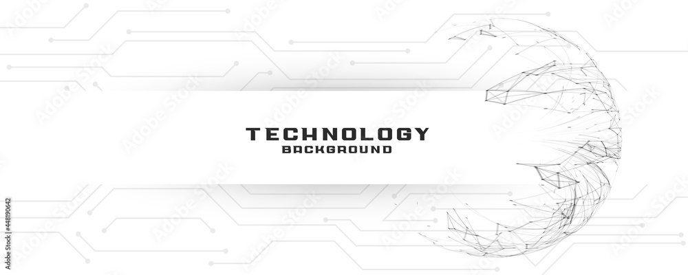 digital technology banner with circuit lines digital technology banner with circuit lines