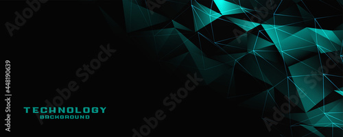 digital low poly technology banner design