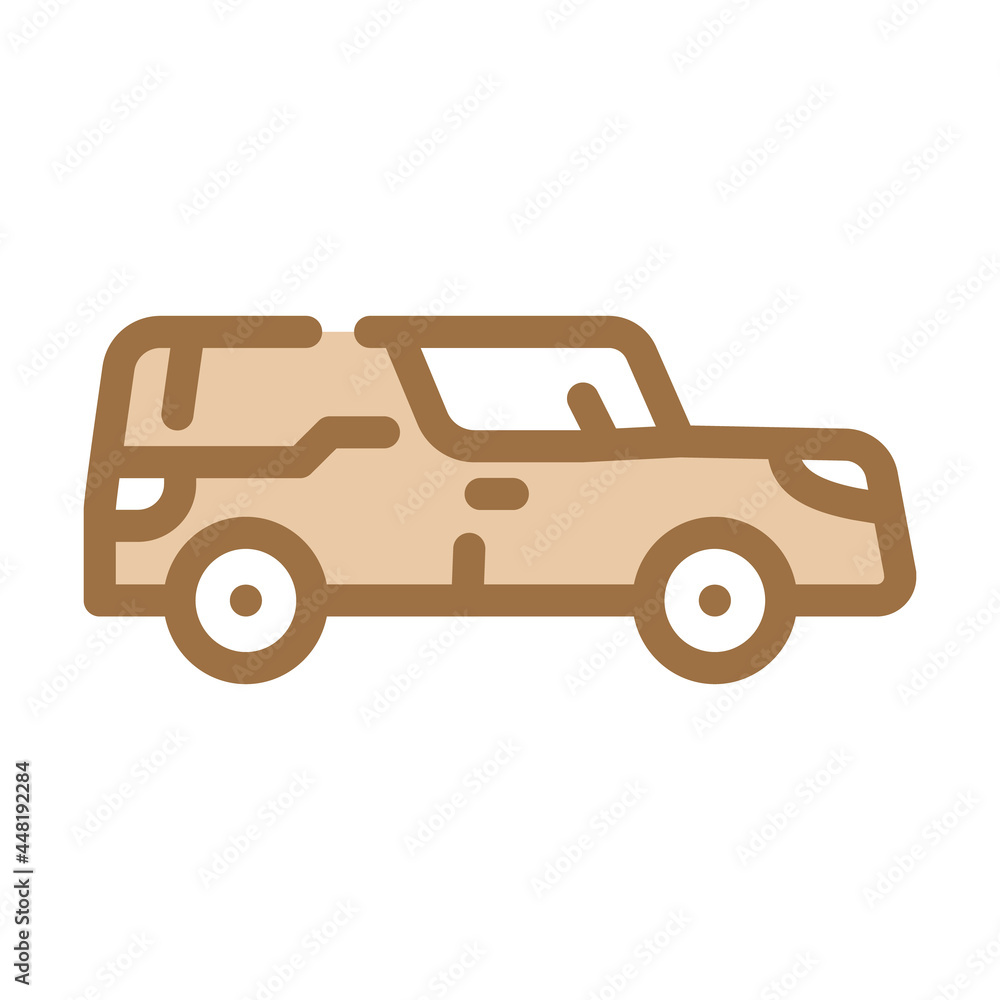 funeral hearse color icon vector. funeral hearse sign. isolated symbol illustration