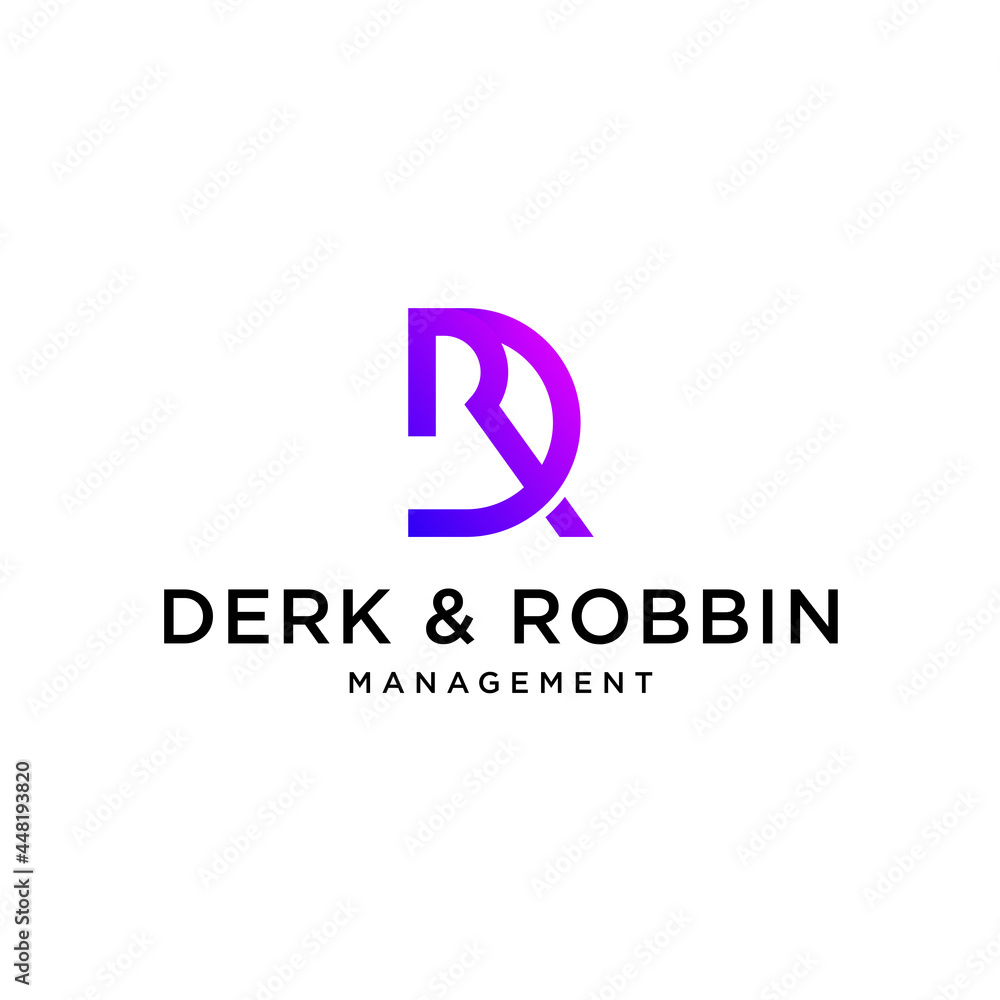 DR or RD initial letter logo design template vector DR or RD initial letter logo design template vector