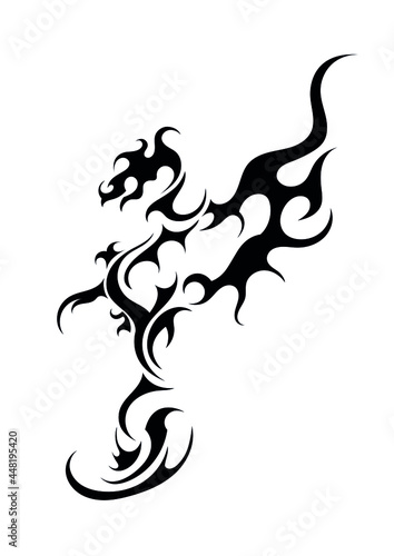 clipart abstract dragon tattoo symbol underskin pill