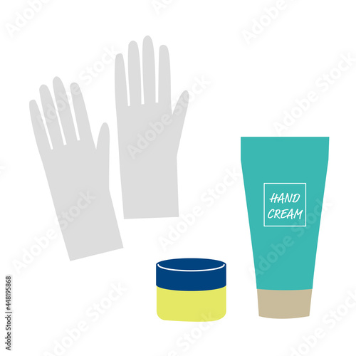 ハンドケアグッズの主線なしイラストセット