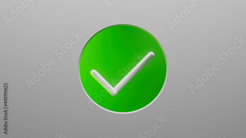Free Download 3d icon render. White shape in the center of the screen inside a circle shape. Bright background. Choice option. - GFXLoad