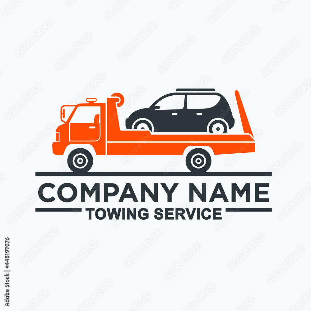 logo template for towing service, vector art. logo template for towing service, vector art.