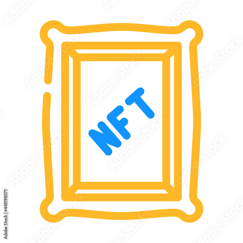 nft digital painting color icon vector. nft digital painting sign. isolated symbol illustration