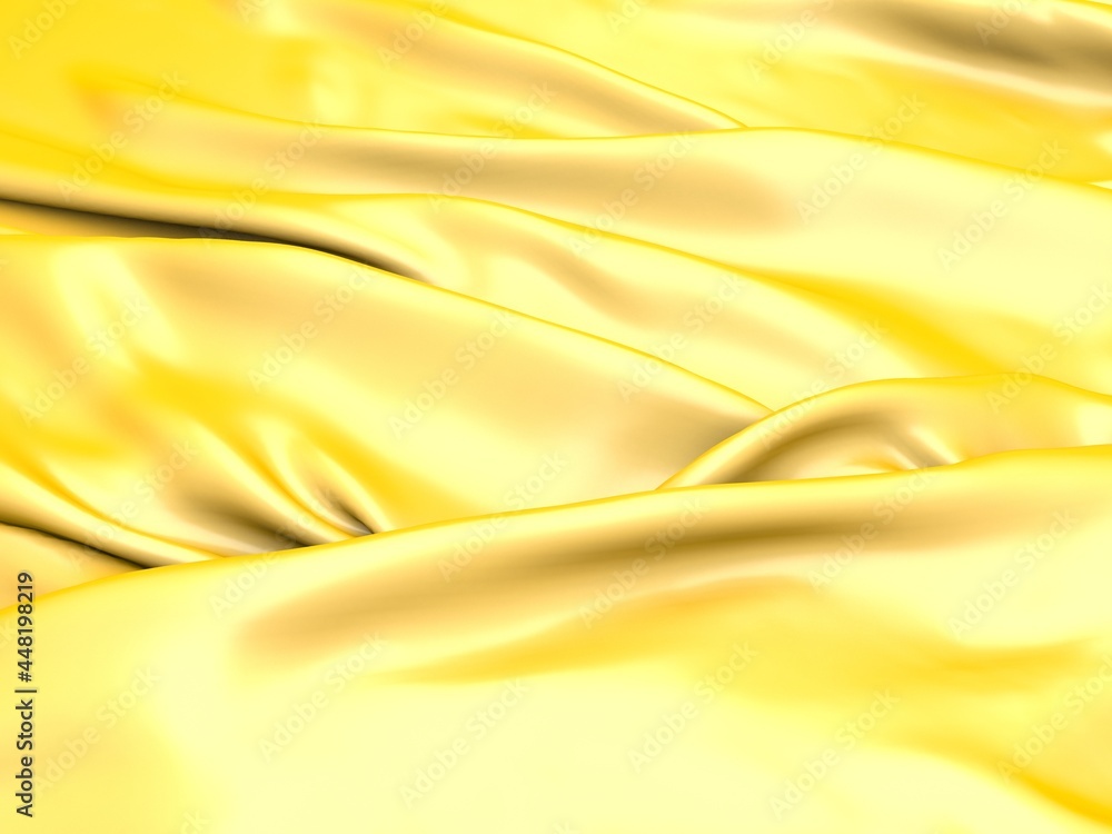 Fototapeta premium Golden silk elegant background. Texture of fabric