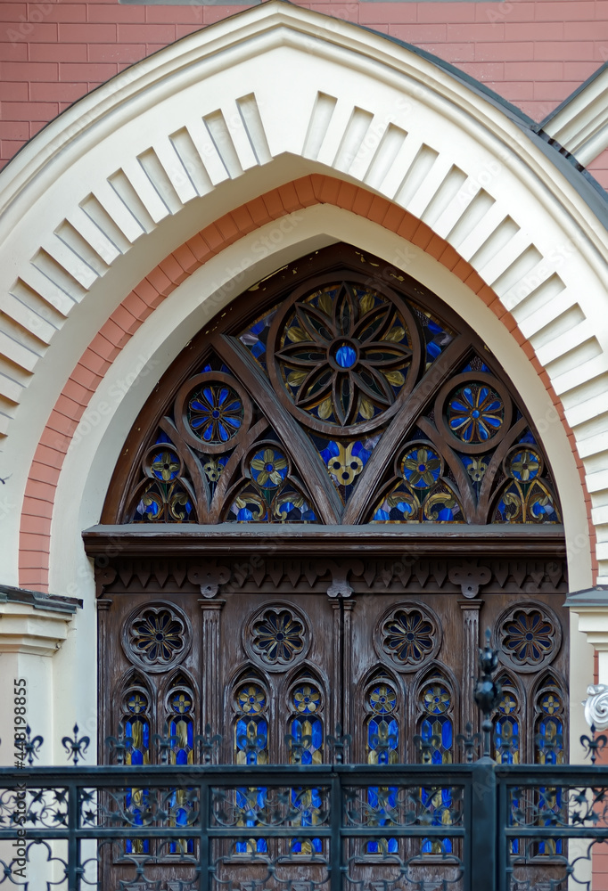 Decorative entrance to the old Gingerbread house in Kyiv Ukraine