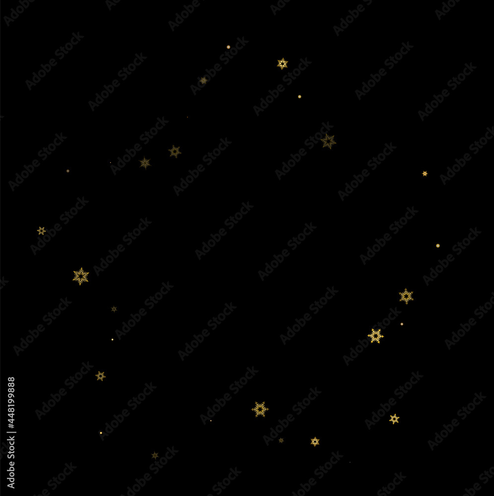 Falling Snow flakes golden pattern Holiday Vector Falling Snow flakes golden pattern Holiday Vector