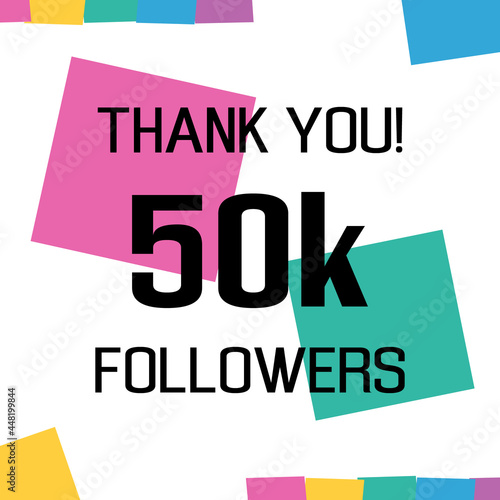 thank you 50k followers, social media post template