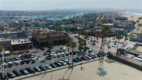 Aerial view of McFadden square in Newport Beach, California photo