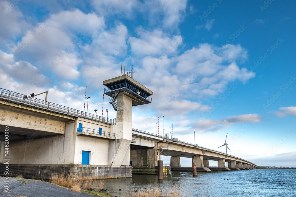 Obraz premium Ketelbrug, Flevoland Province, The Netherlands