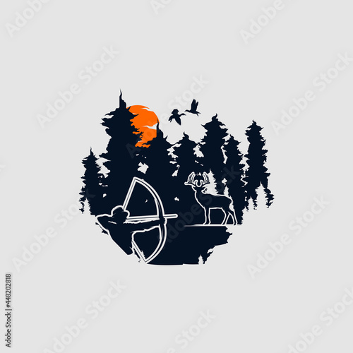 archery hunting logo design