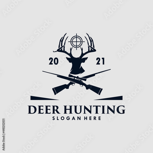 deer hunting logo design