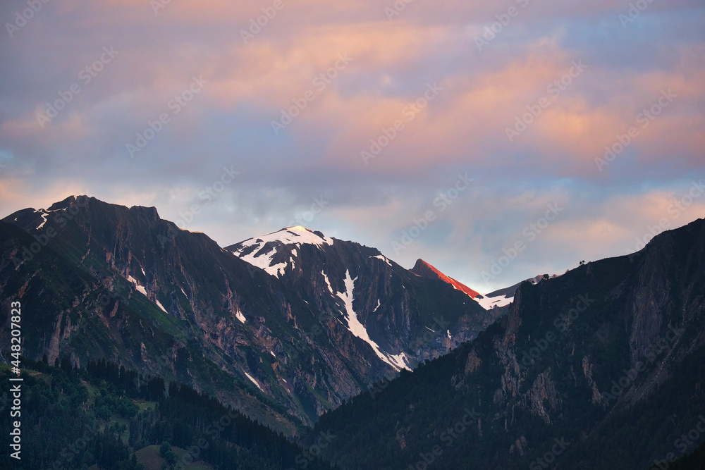 sunset in the mountains leh ladhakh sunset in the mountains leh ladhakh