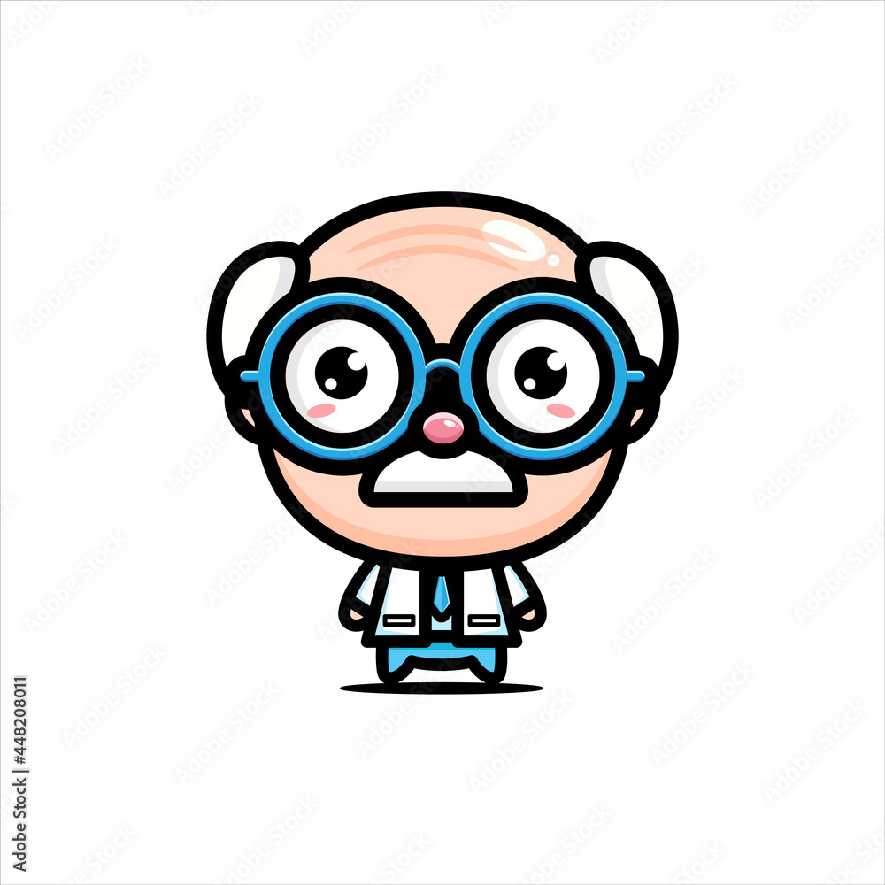 cute old doctor cartoon vector design cute old doctor cartoon vector design
