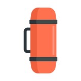 Home insulated bottle icon flat isolated vector