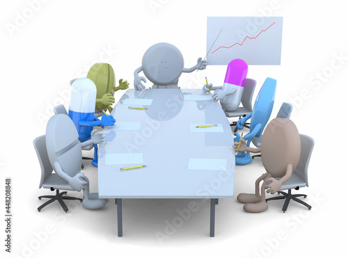 many pills meeting around the table