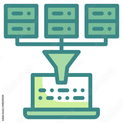 query blue line icon