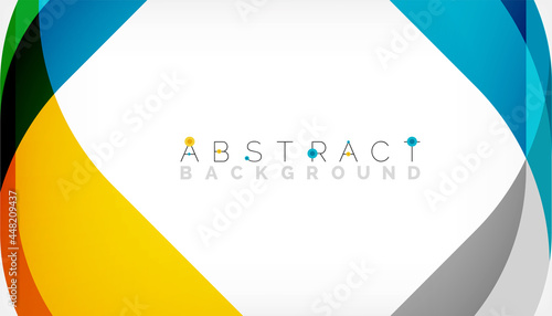 Abstract square shape with overlapping waves, minimal geometric background. Vector Illustration For Wallpaper, Banner, Background, Landing Page