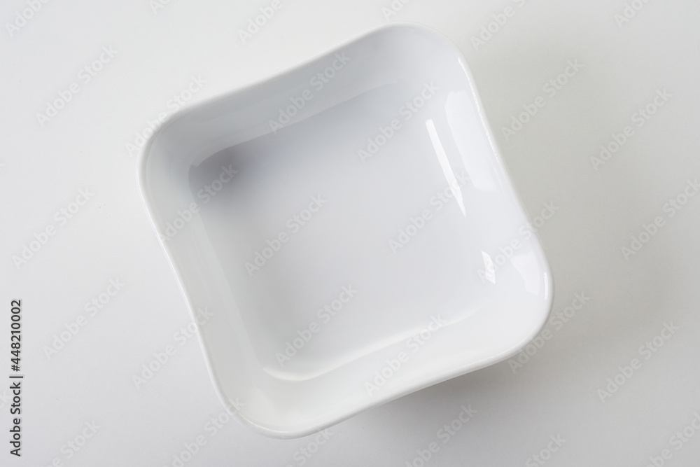 Empty white porcelain salad plate Empty white porcelain salad plate