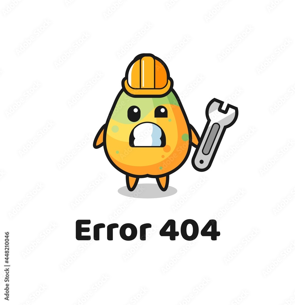 error 404 with the cute papaya mascot error 404 with the cute papaya mascot