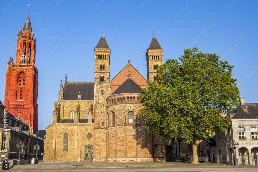 Basilica of Saint Servatius at the Vrijthof square in Maastricht, Netherlands