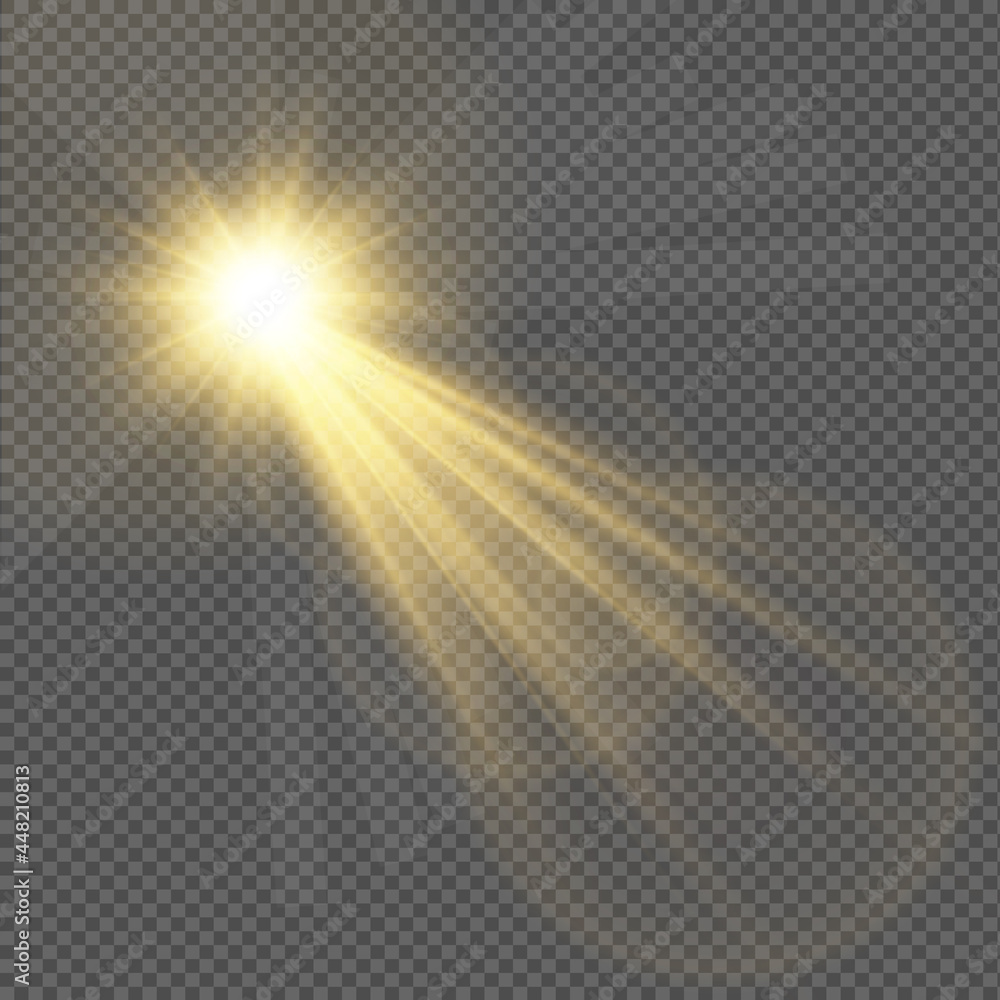 Gold light sources, concert lighting, spotlights. Concert spotlight with beam Gold light sources, concert lighting, spotlights. Concert spotlight with beam