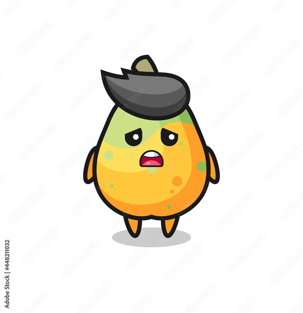 disappointed expression of the papaya cartoon disappointed expression of the papaya cartoon