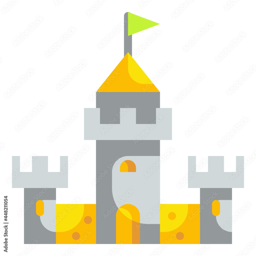 castle flat icon castle flat icon