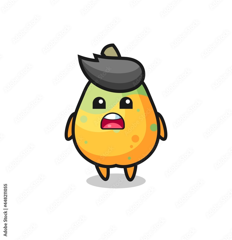 papaya illustration with apologizing expression, saying I am sorry papaya illustration with apologizing expression, saying I am sorry