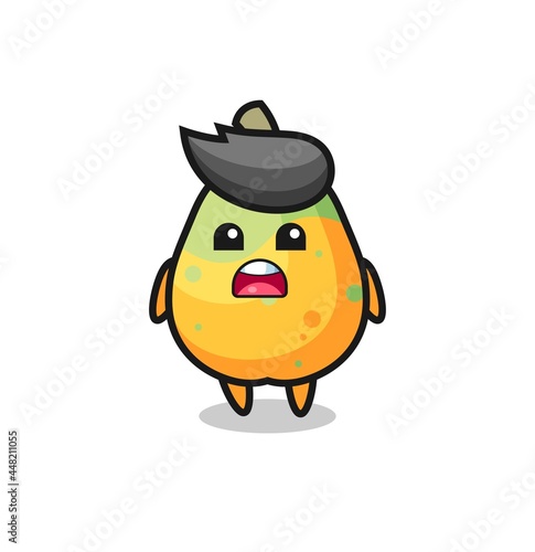 Wallpaper Mural papaya illustration with apologizing expression, saying I am sorry Torontodigital.ca