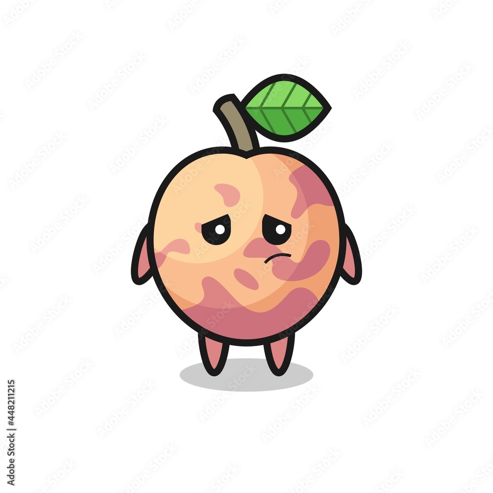 the lazy gesture of pluot fruit cartoon character the lazy gesture of pluot fruit cartoon character