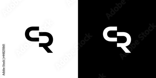 cool and modern CR initials logo