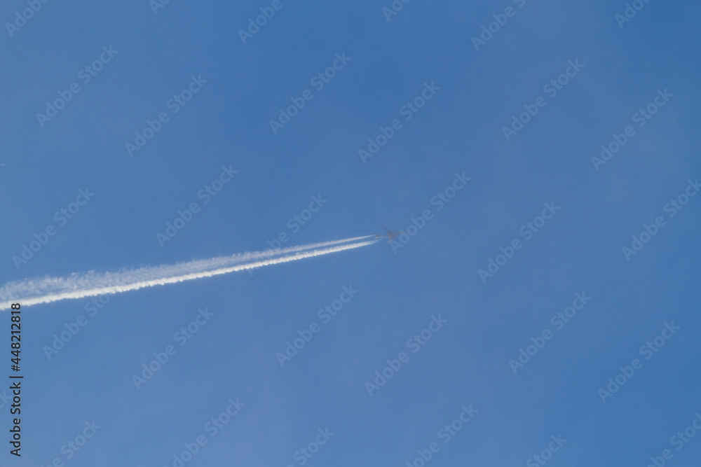 Plane trace in the sky Plane trace in the sky