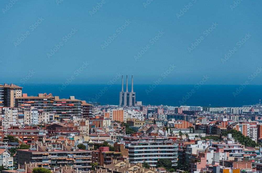 Obraz premium High angle view over Barcelona Spain