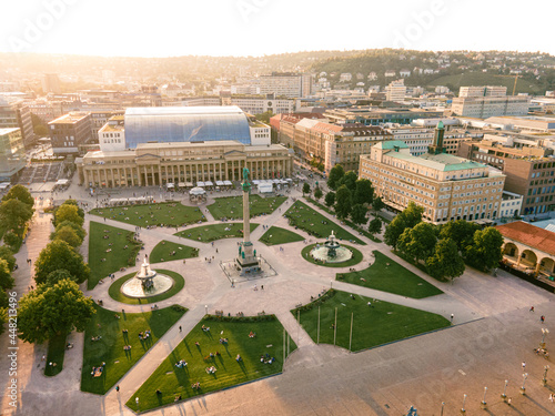 Aerial view on Stuttgart in Germany photo