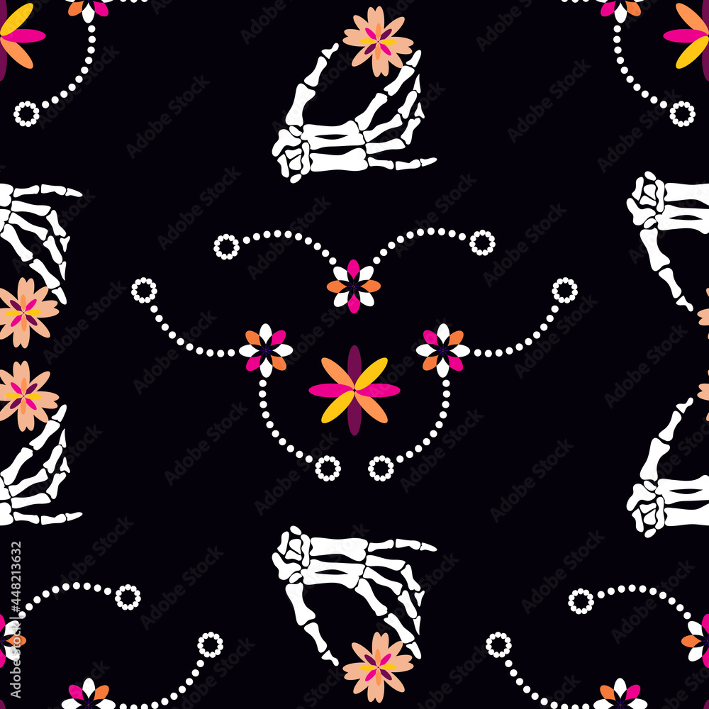 Skeleton hands pattern 2 Skeleton hands pattern 2