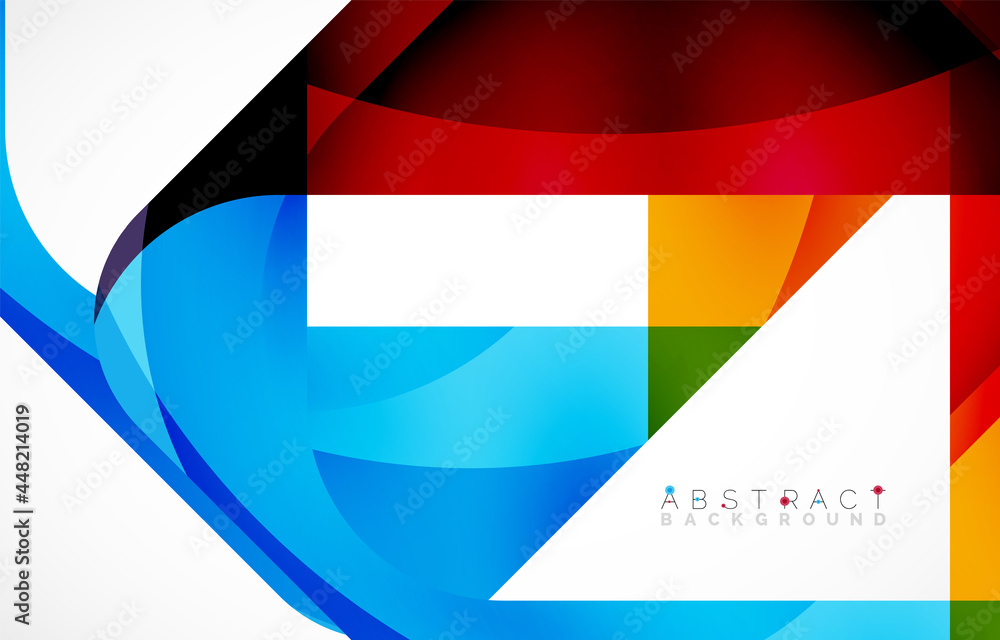 Naklejka premium Minimal background. Abstract square shape with round corners created with wavy forms. Vector Illustration For Wallpaper, Banner, Background, Landing Page